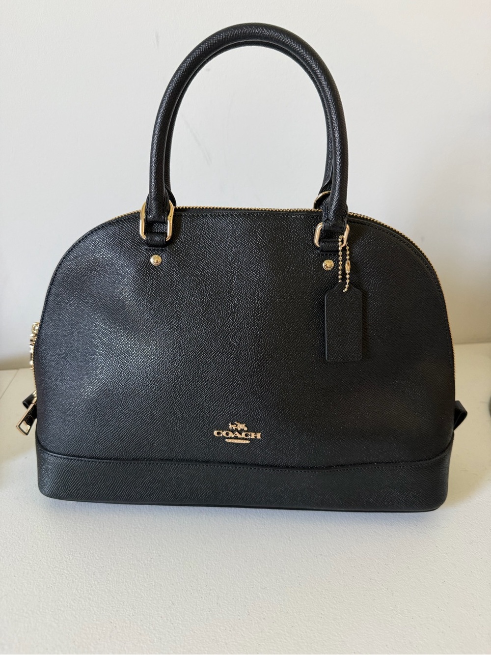 COACH Sierra Black Leather Satchel Bag NWOT